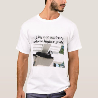 Aspire to Higher Goals Cat Encouragement T-Shirt