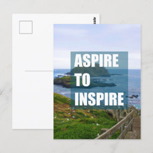 Aspire to inspire postcard