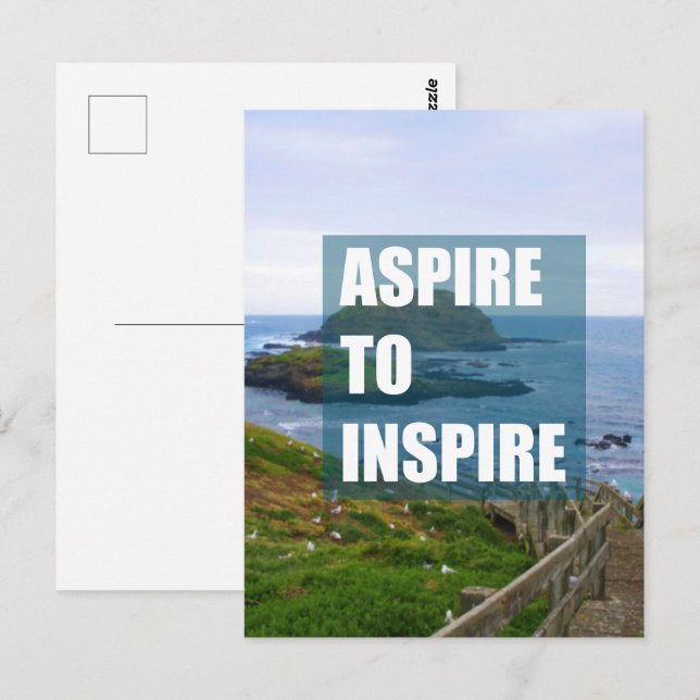 Aspire to inspire postcard (Front/Back)
