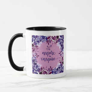 Aspire to Inspire Purple Colour Mug 