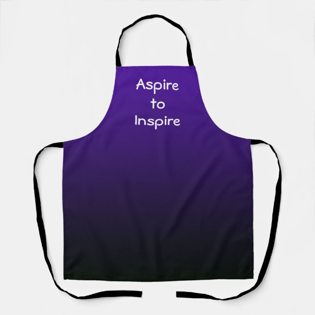 Aspire to Inspire Purple to Black Apron (Front)