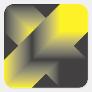 Aspiring from black to yellow square sticker