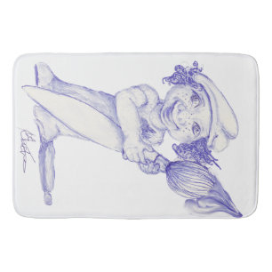 Aspiring little artist bath mat
