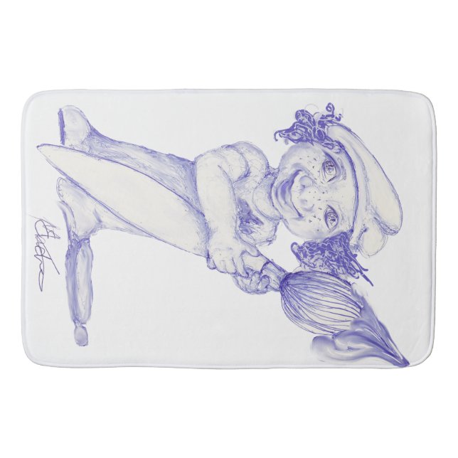 Aspiring little artist  bath mat (Front)