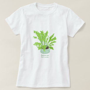 Asplenium Bird's nest fern - drawing on white. T-Shirt