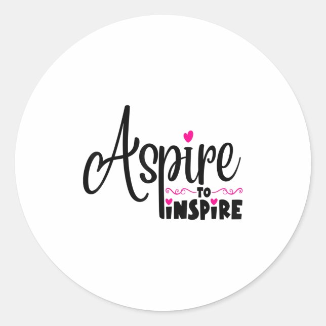 Asre To Insre Sitive Motivational Gift Tee  Classic Round Sticker (Front)