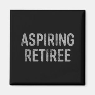 Asring Retiree Distressed Shirt - Funny Retirement Magnet