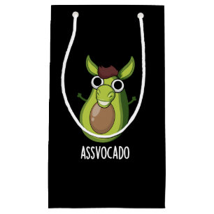 Ass-vocado Funny Avocado Pun Dark BG Small Gift Bag