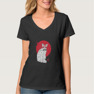 Assasinn Cat With Kitsune Mask T-Shirt