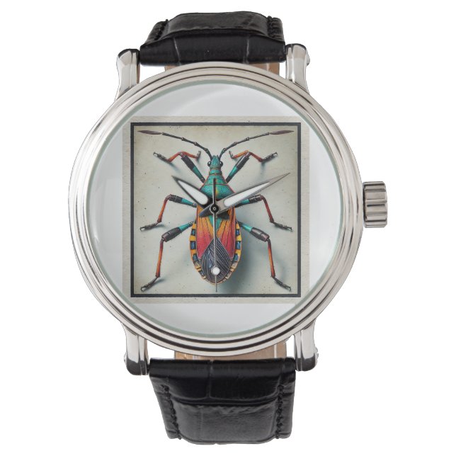 Assassin Bug 280824IREF201 - Watercolor Watch (Front)