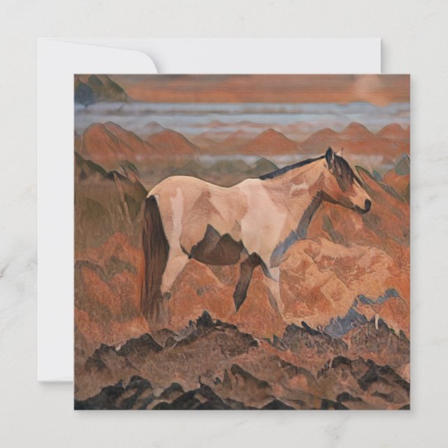 assateague horse  holiday card (Front)