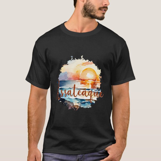 Assateague Island Coastal Sunset View T-Shirt (Front)