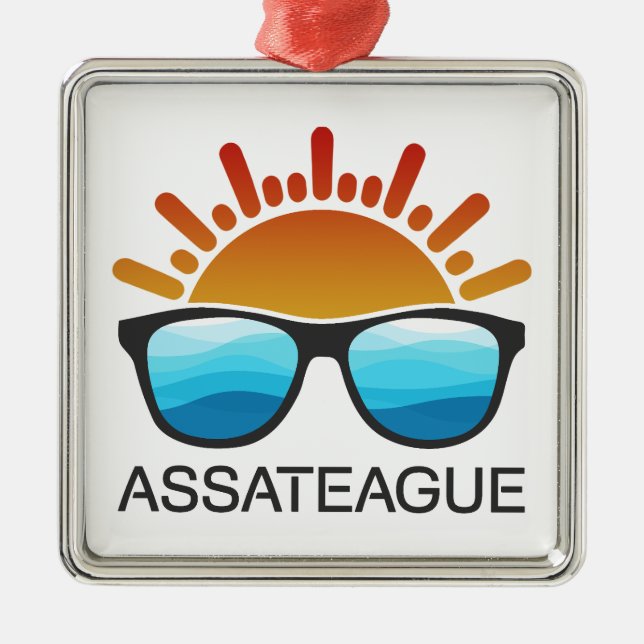 Assateague Island Maryland Virginia Sunglasses Metal Tree Decoration (Front)
