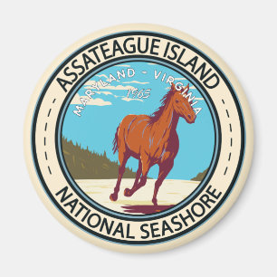 Assateague Island National Seashore Badge  Magnet