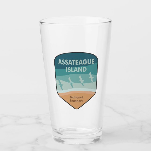 Assateague Island National Seashore Seagulls Glass (Front)