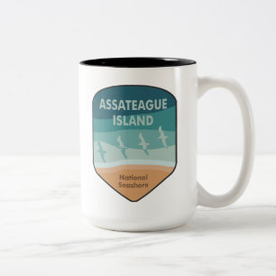 Assateague Island National Seashore Seagulls Two-Tone Coffee Mug