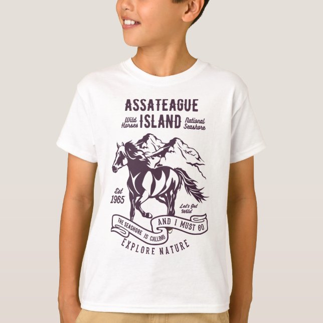 Assateague Island National Seashore Wild Horses T-Shirt (Front)