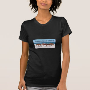 Assateague Island (ponies on beach logo) T-Shirt