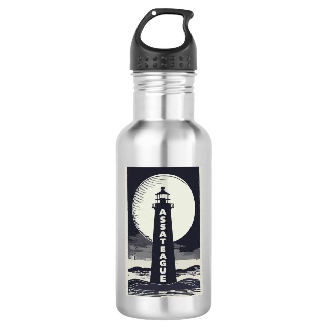 Assateague Lighthouse Virginia Moon 532 Ml Water Bottle (Front)