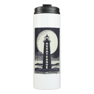 Assateague Lighthouse Virginia Moon Thermal Tumbler