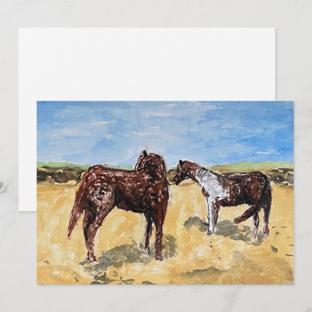 Assateague Ponies Holiday Card (Front/Back)