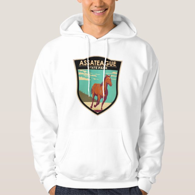 Assateague State Park Maryland Badge Hoodie (Front)