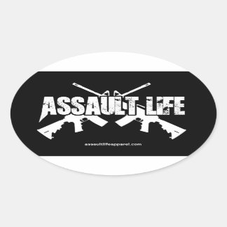 Assault Life - Old School AR Oval Sticker