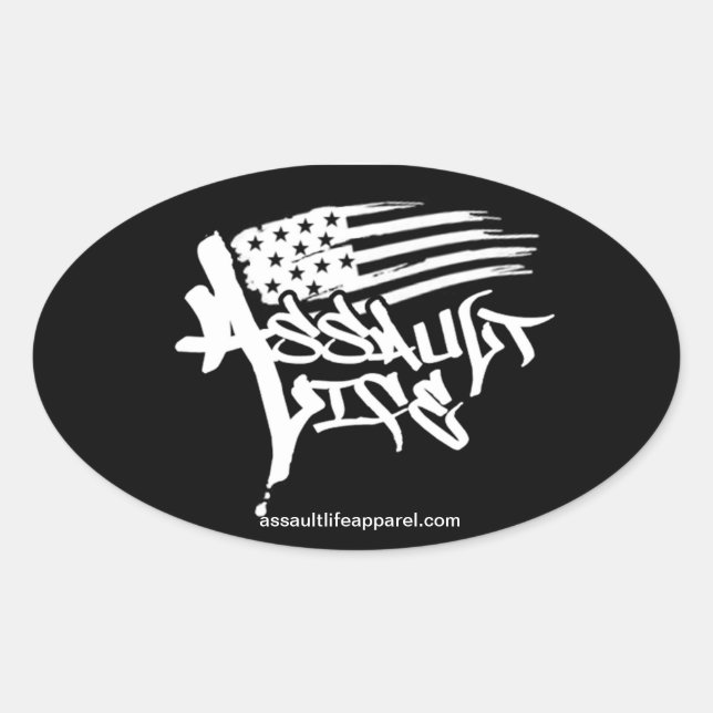 Assault Life - US flag sticker (Front)