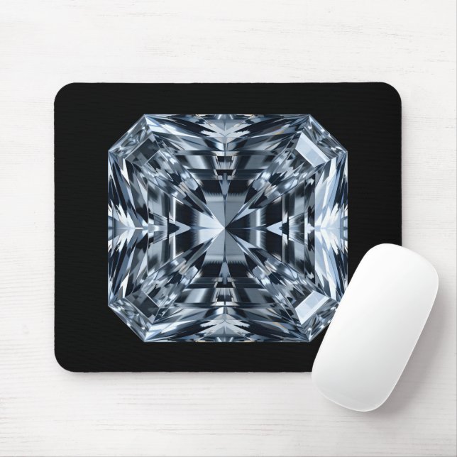 Asscher-Cut Diamond Macro – Hall of Mirrors Mouse Mat (With Mouse)