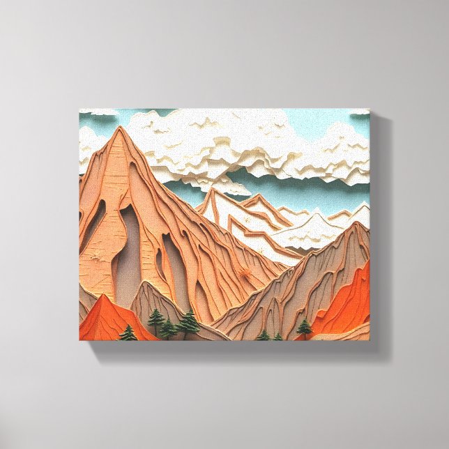 Assemblage 03: Orange Mountains Canvas Print (Front)