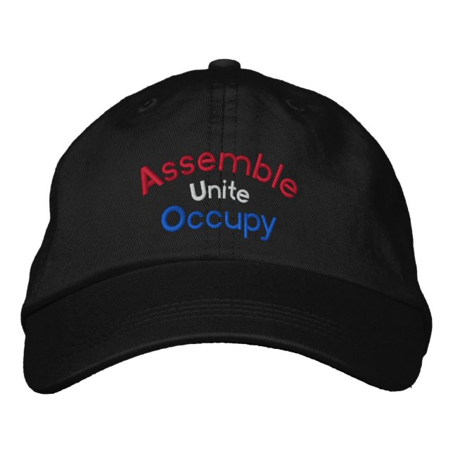 Assemble Unite Occupy Embroidered Cap (Front)