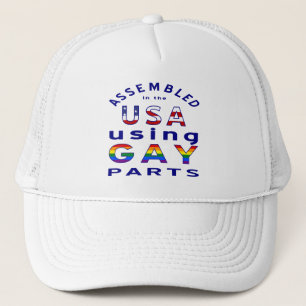 Assembled in USA Using Gay Parts Trucker Hat