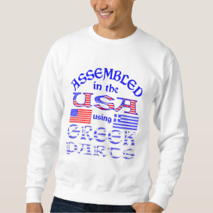 Assembled USA Using Greek Parts Men's Sweatshirt