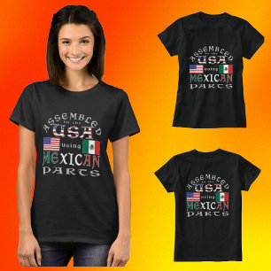Assembled USA Using Mexican Part Personalise Women T-Shirt
