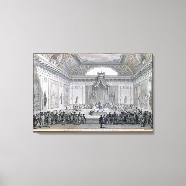 Assemblee des Notables Presided over by Louis Canvas Print (Front)