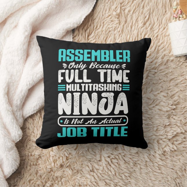 Assembler Job Title Profession Funny Assembling Cushion (Blanket)