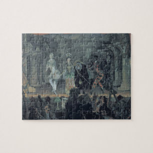 Assembly of Free Masons before the Initiation of a Jigsaw Puzzle