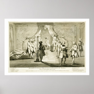 Assembly of Free Masons for the Initiation of a Ma Poster