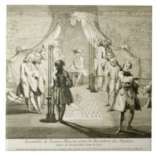 Assembly of Free Masons for the Initiation of a Ma Tile