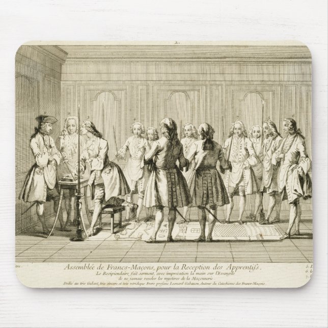 Assembly of Free Masons to Initiate an Apprentice, Mouse Mat (Front)
