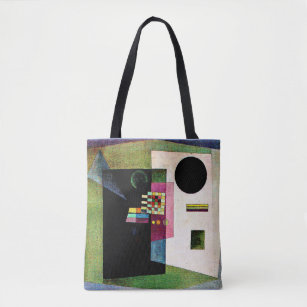 Asserting, abstract painting by Kandinsky, Tote Bag