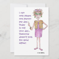 Assertive Woman Stern Lecture painted caricature H