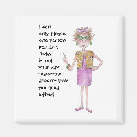 Assertive Woman Stern Lecture painted caricature M
