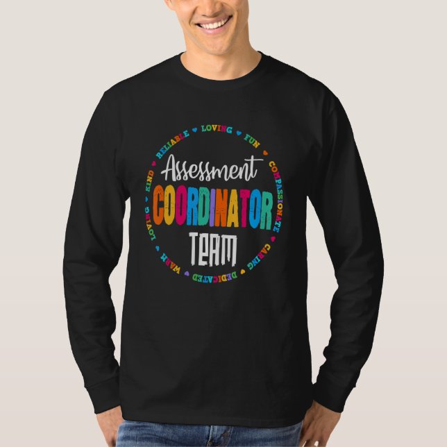 Assessment Coordinator Squad Testing Crew Team Sch T-Shirt (Front)