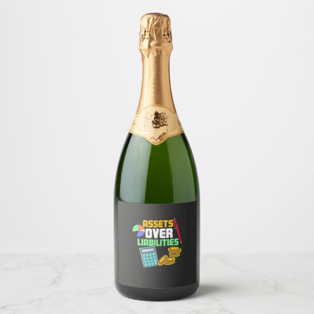 Assets Over Liabilities Sparkling Wine Label (Front)