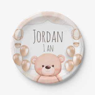 Assiettes En Carton Baby shower Teddy bear ours Paper Plate