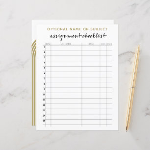 Assignment Checklist for Student boho arch pattern
