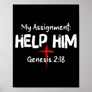 Assignment Help Genesis 2_18 Christian Faith Poster