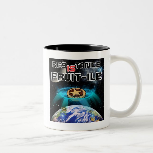 Assimilation of Earth's Mince Pies  Two-Tone Coffee Mug (Right)