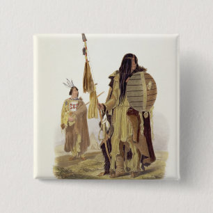 Assiniboin Indians, plate 32 from volume 2 of 'Tra 15 Cm Square Badge